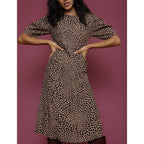 Robe Norma - Fauve Imprimé Bisous - Rouje* - The Bradery