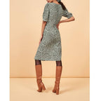 Robe Norma - Vert Imprimé Bisous - Rouje* - The Bradery