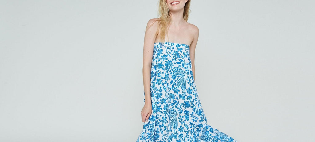 Robe Popi Fokis - Bleu - Modetrotter - The Bradery