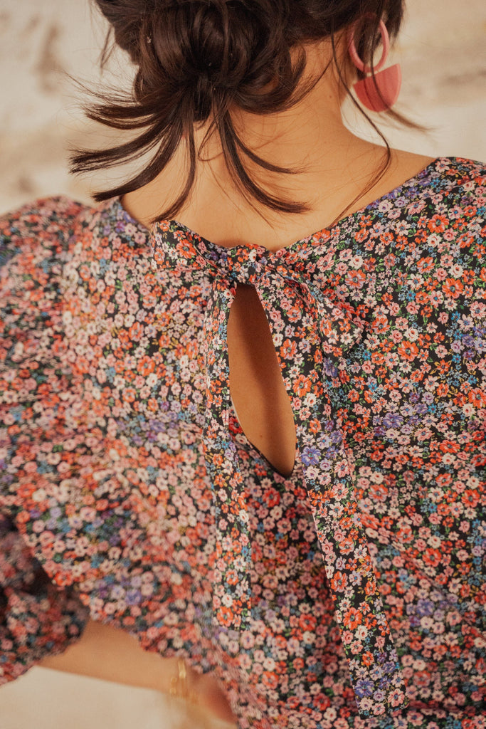 Robe Rebecca Jardin Anglais - Noir