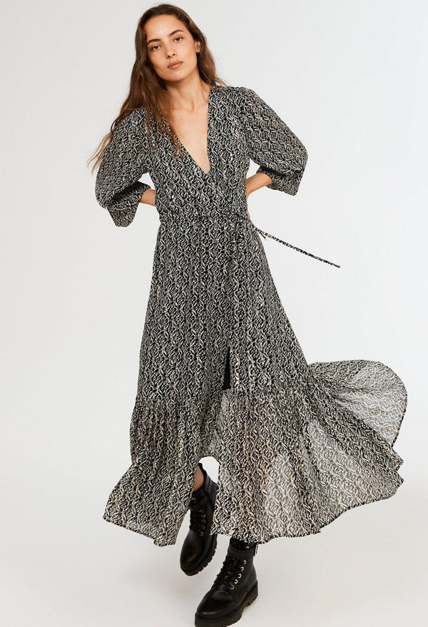 Robe Ripon - Print Fonce - Claudie Pierlot - The Bradery