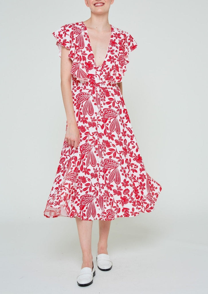 Robe Salome Fokis - Rouge - Modetrotter - The Bradery