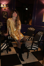 Robe Servanne - Gold - Plume Paris - The Bradery
