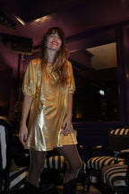 Robe Servanne - Gold - Plume Paris - The Bradery