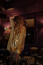 Robe Servanne - Gold - Plume Paris - The Bradery