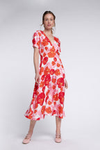 Robe Anna Red Blossom