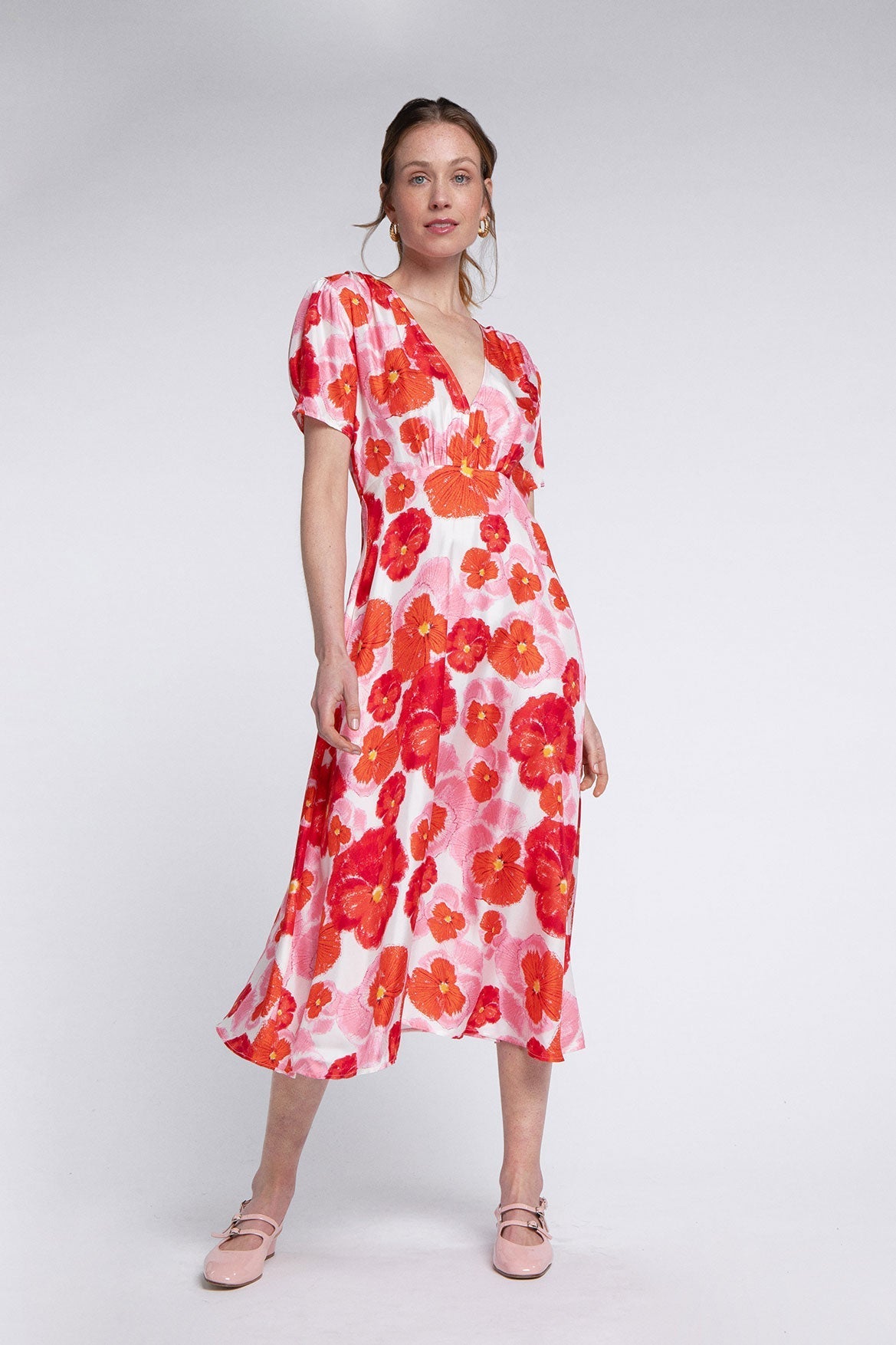 Robe Anna Red Blossom