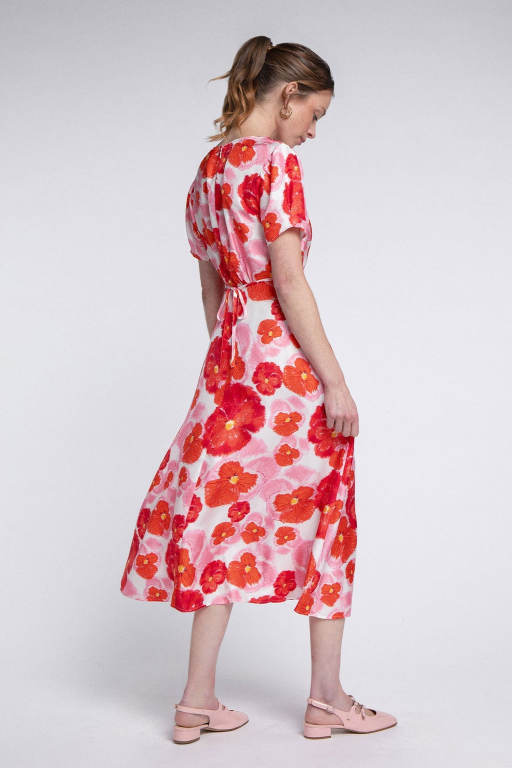 Robe Anna Red Blossom