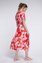 Robe Anna Red Blossom