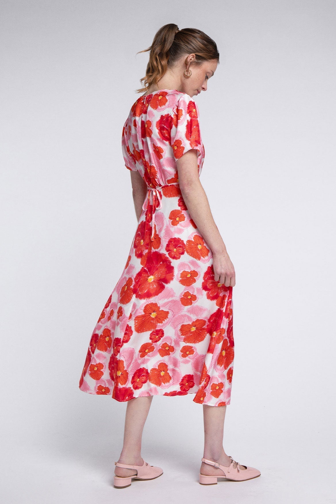 Robe Anna Red Blossom