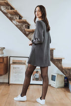 Robe Tess Gris Coton - Saaj Paris - The Bradery
