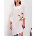 Robe Trocadero Herbier White - Robes - Valentine Gauthier - The Bradery