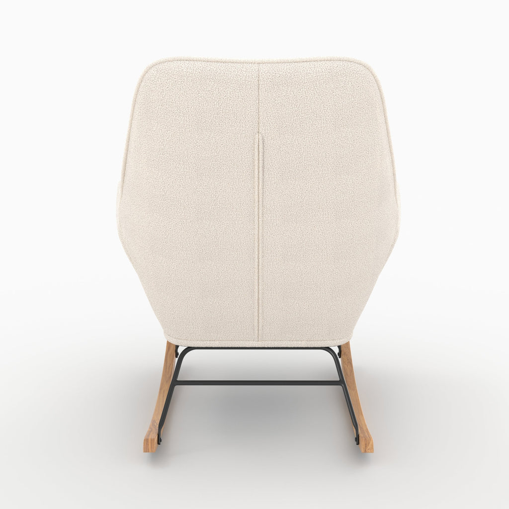 rocking chair shaun en tissu boucle blanc pieds bois_1
