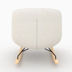 rocking chair tissu boucle blanc casse elvis
