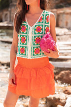ROSANA Vert - Gilet Crochet