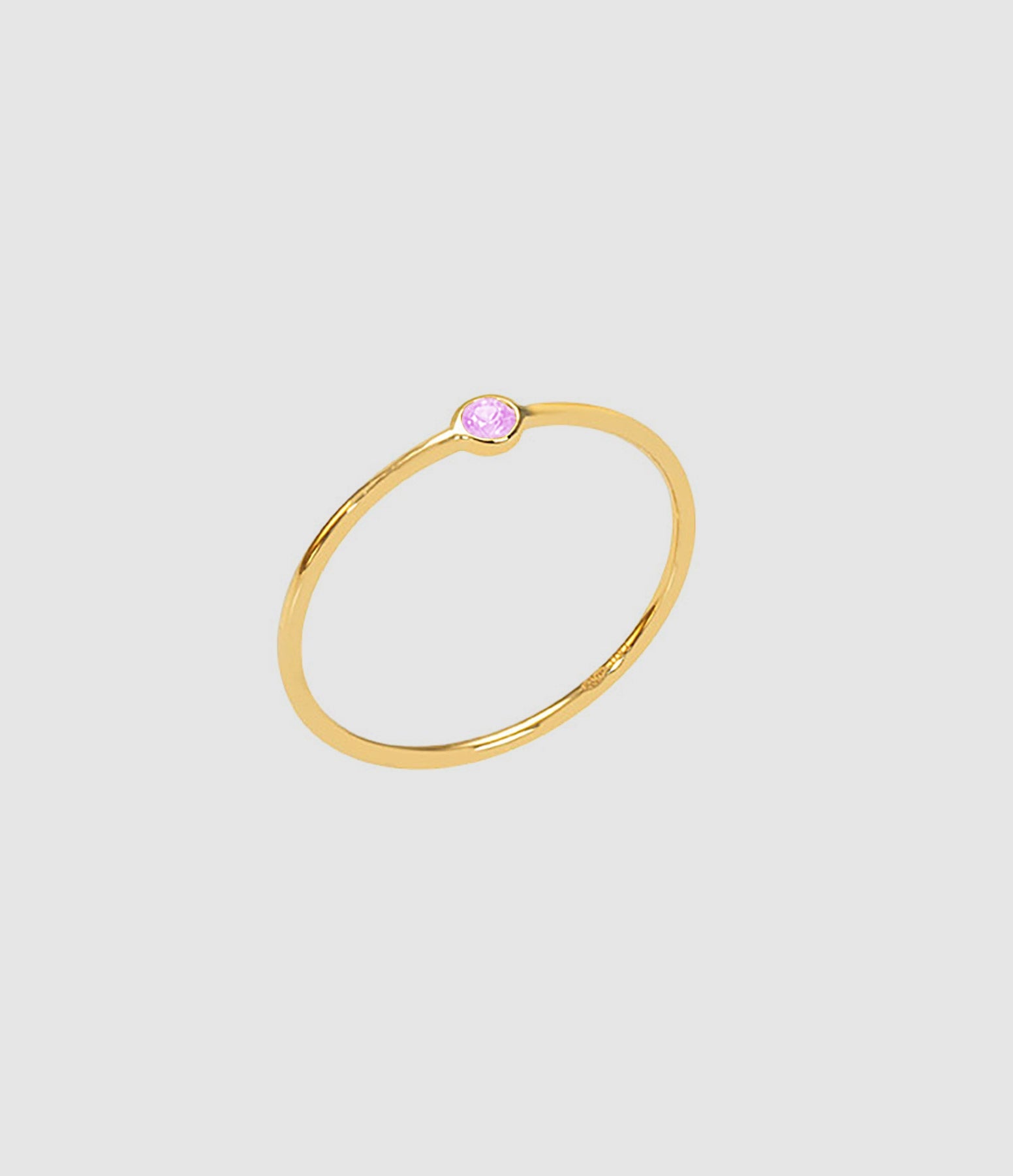 And...Paris - Bague Memory Saphir Rose Or Jaune - Femme