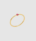 And...Paris - Bague Memory Saphir Rose Fuchsia Or Jaune - Femme