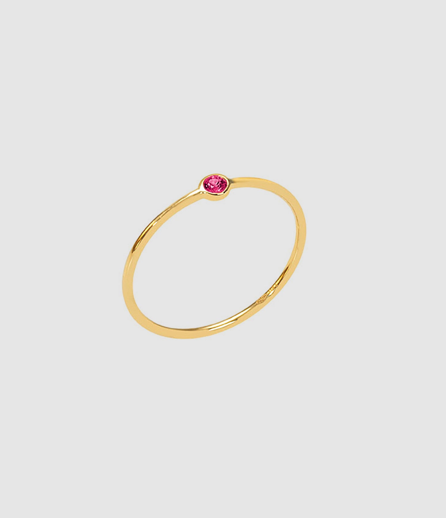 And...Paris - Bague Memory Saphir Rose Fuchsia Or Jaune - Femme