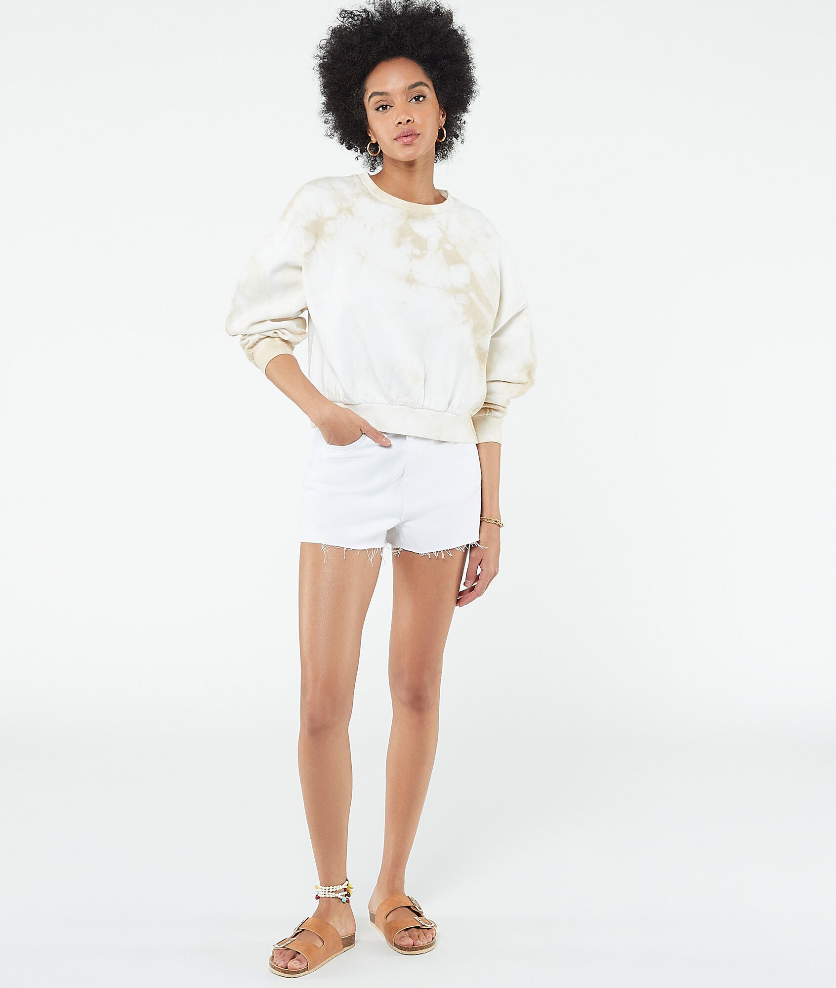 Sweat Shirt Voyage - Imp Fd Blanc