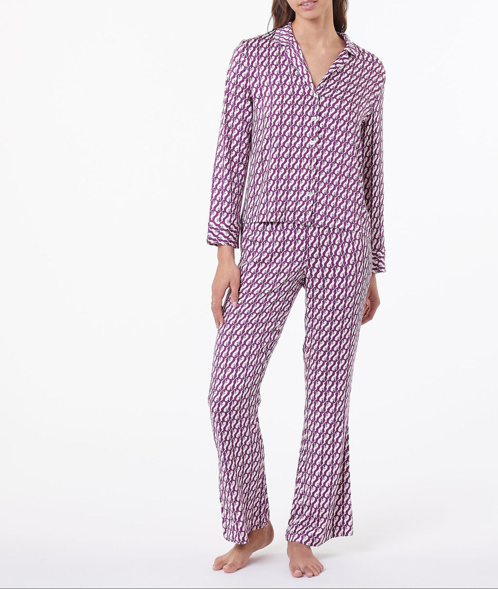Pantalon Levri - Imp Fd Violet