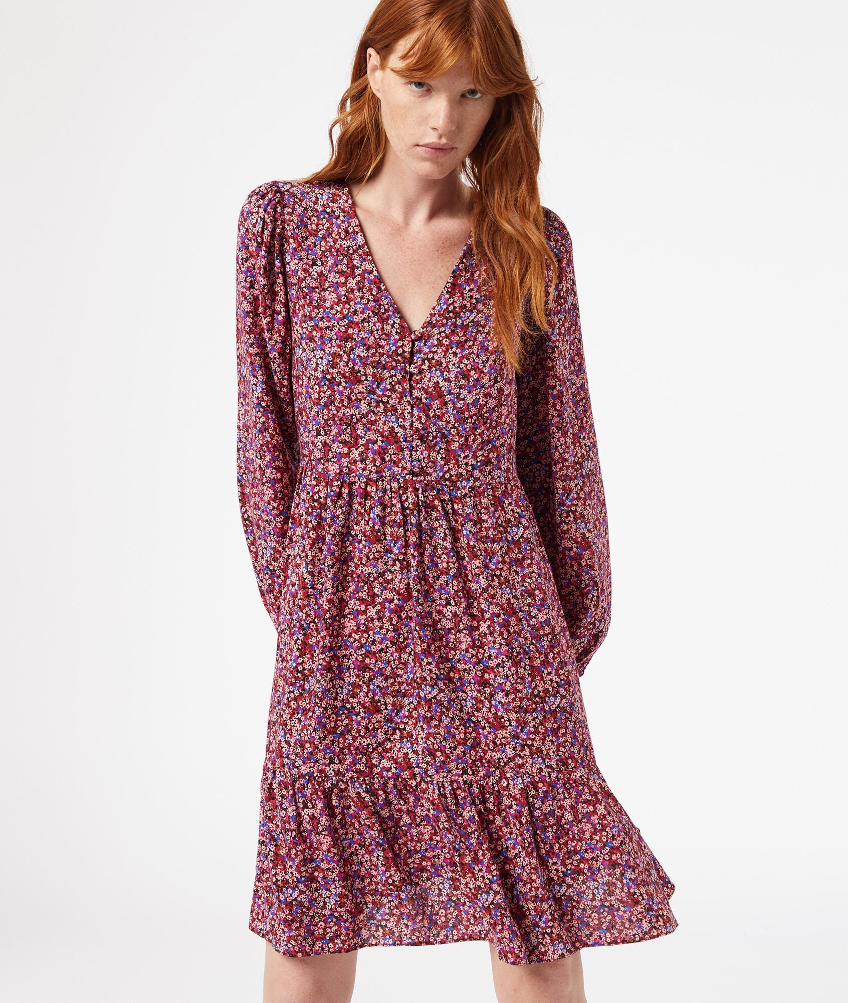 Robe Erila Print - Imp Fond Rose