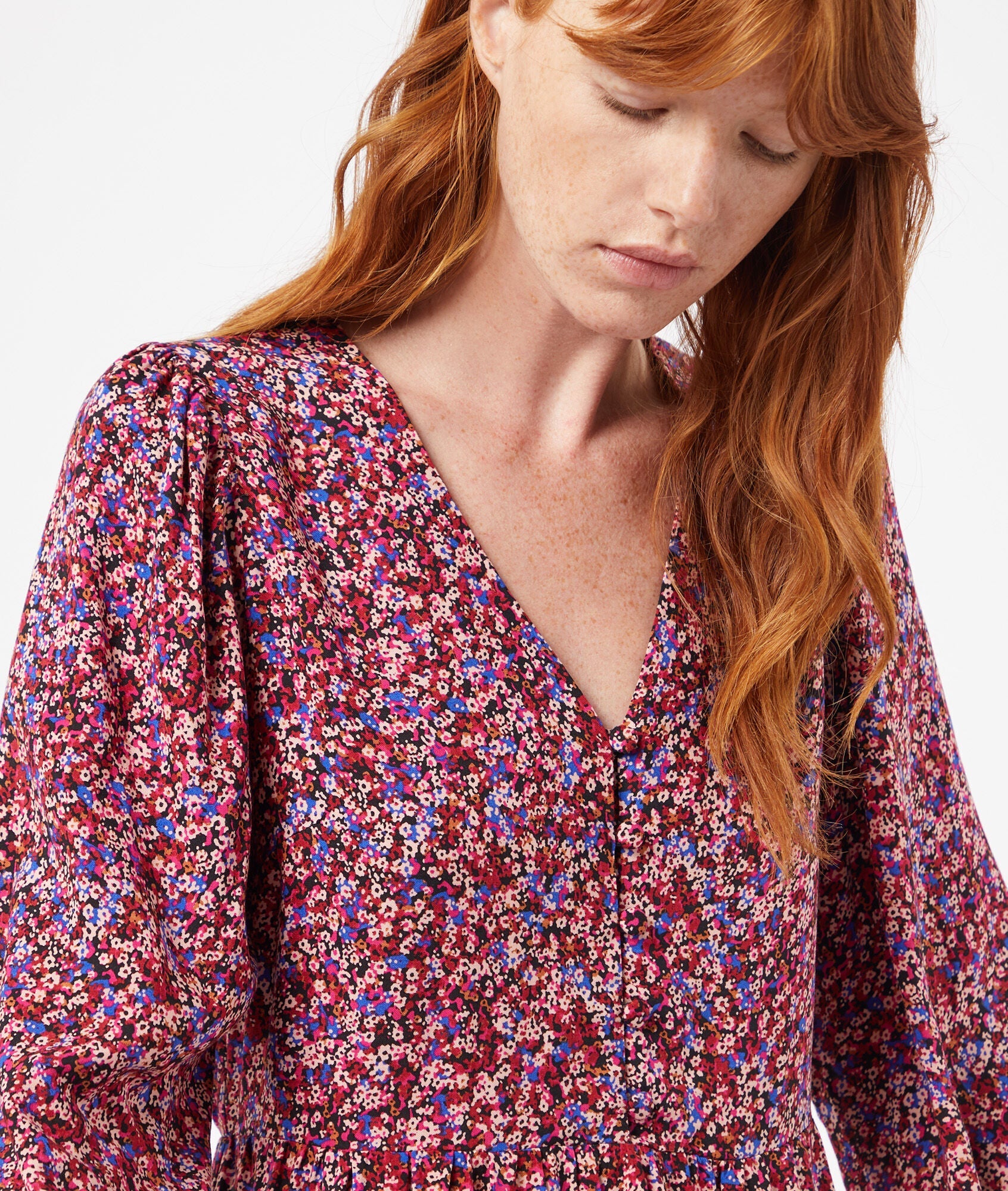 Robe Erila Print - Imp Fond Rose