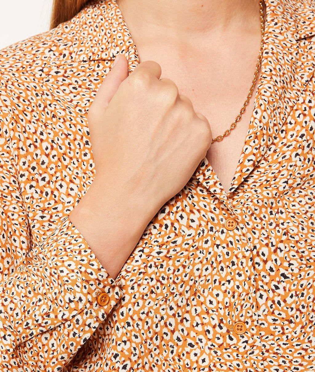 Chemise Perrine Print - Moutarde Ocre