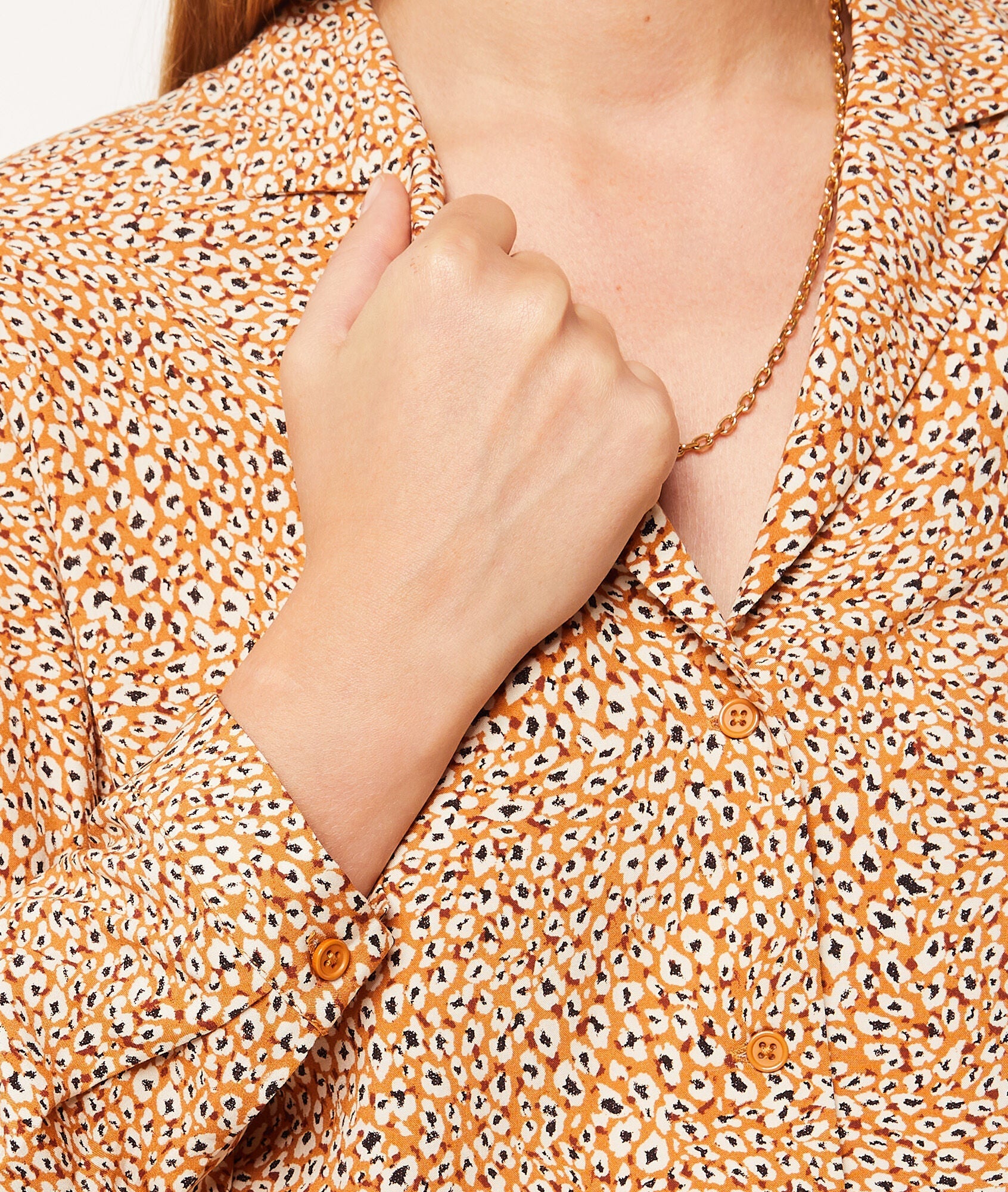 Chemise Perrine Print - Moutarde Ocre