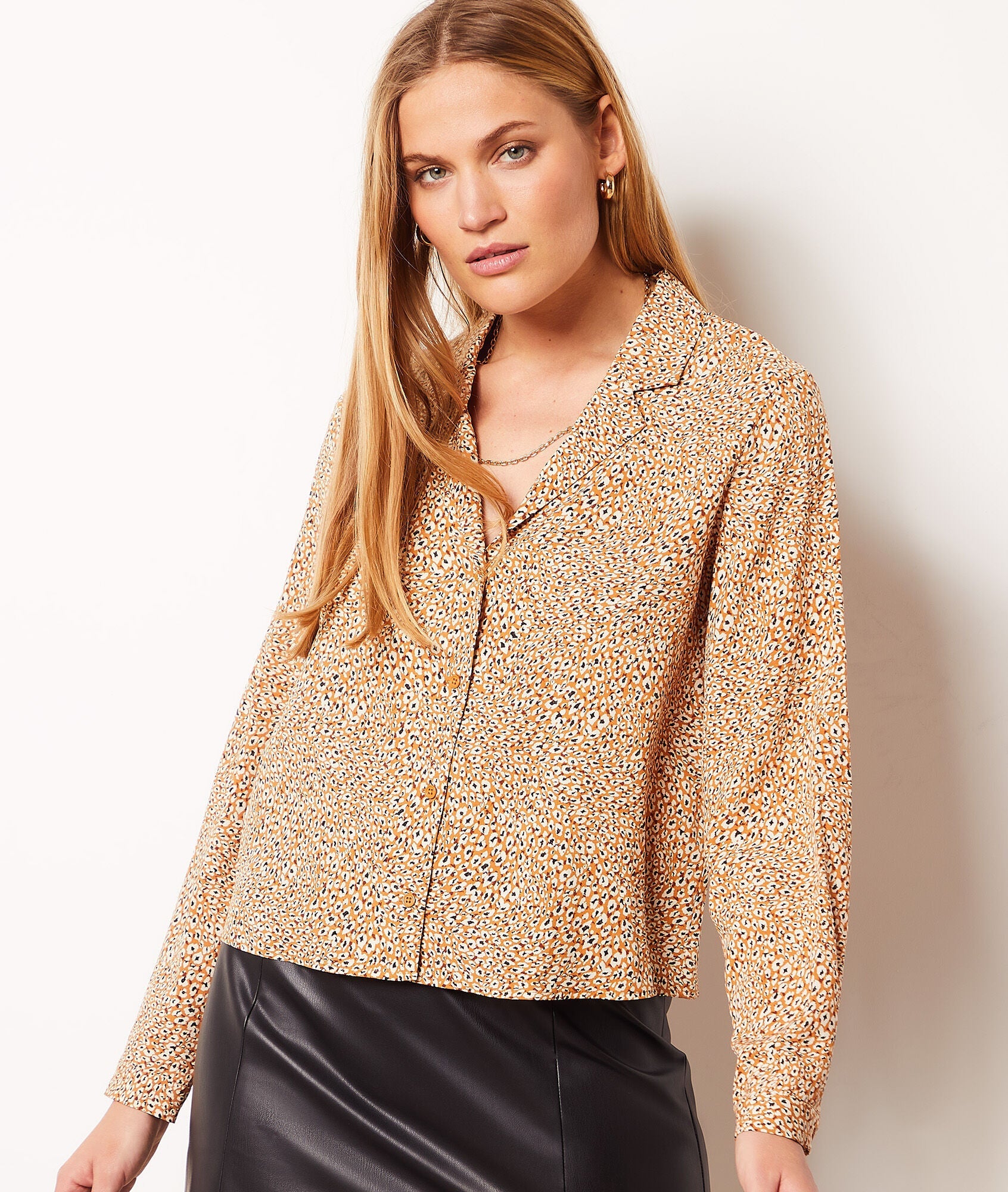 Chemise Perrine Print - Moutarde Ocre