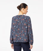 Blouse Pearly Print - Imp Bleu Vert