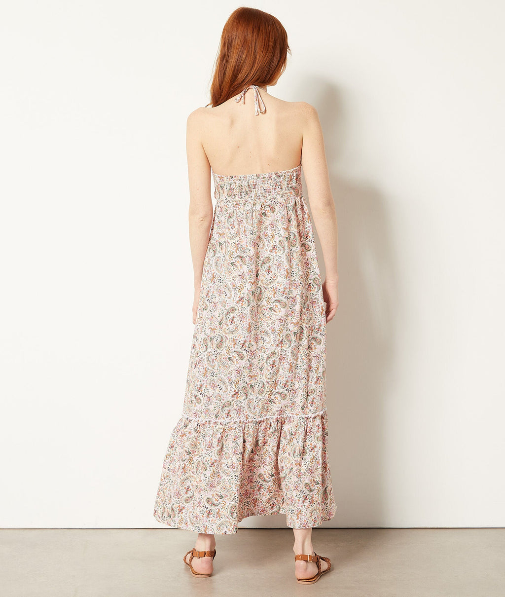 Robe Candice Print - Imp Fd Corail