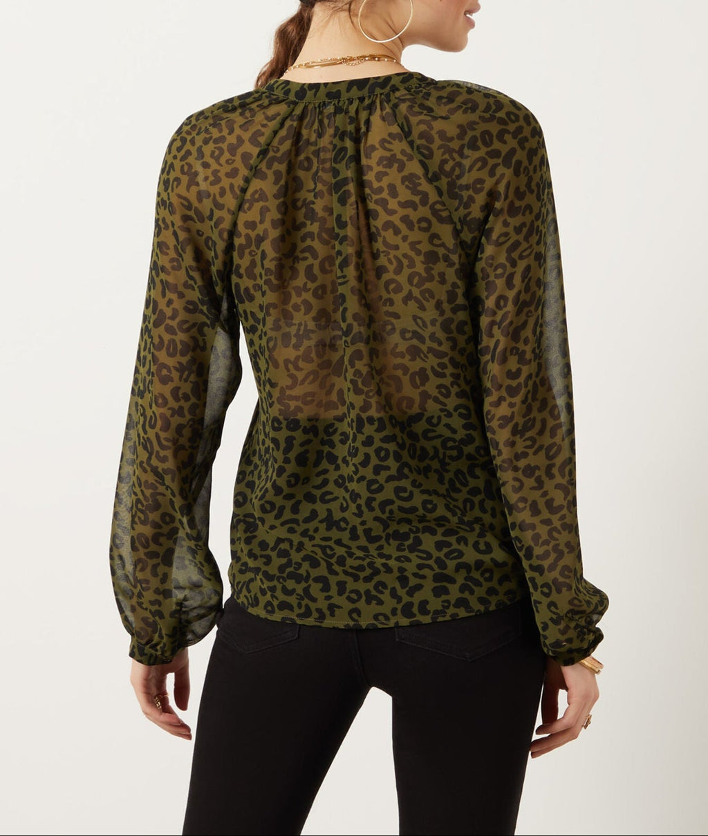 Blouse Babette Print - Imp Fd Noir