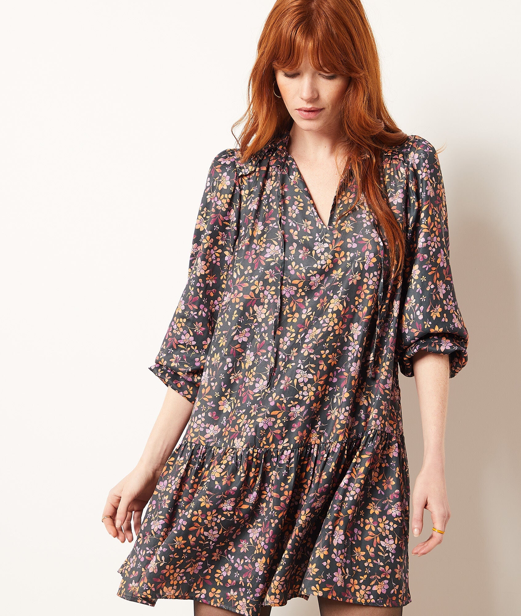 Robe Athio Print - Imp Fond Vert