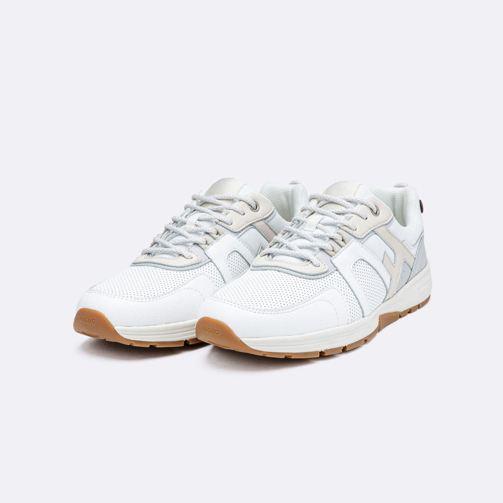 Running Willow Mixte - Blanc Et Beige Chaussures Faguo