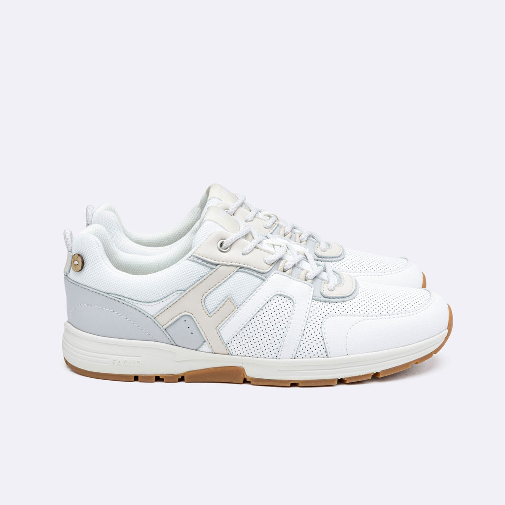 Running Willow Mixte - Blanc Et Beige Chaussures Faguo