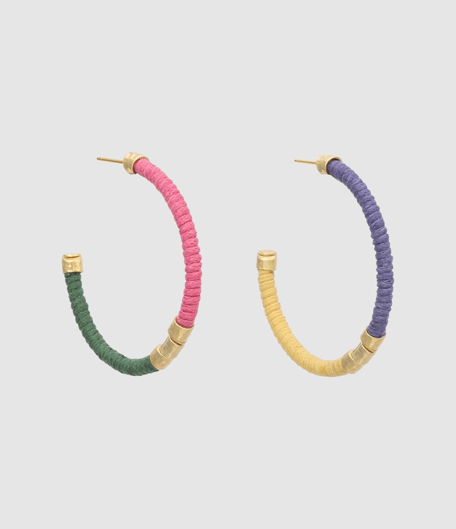 Sonia Rykiel - Créoles Colorblock Tribal Pm Cordons Bicolores - Femme