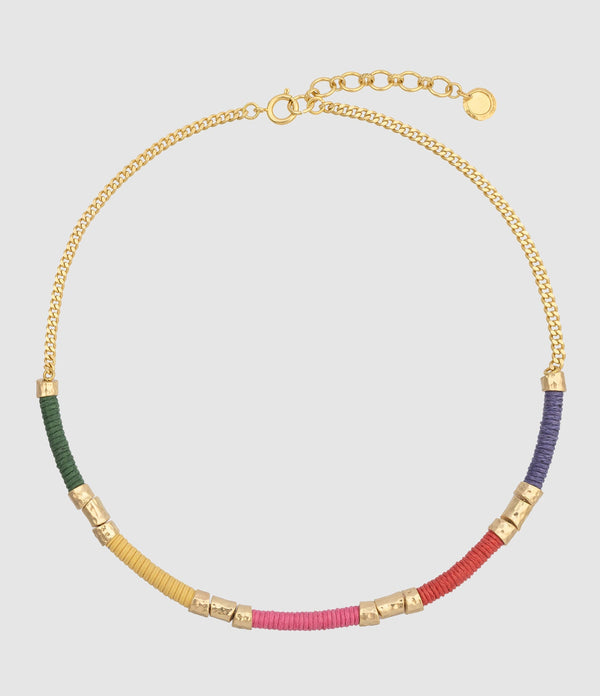Sonia Rykiel - Collier Colorblock Tribal Cordons Multicolores - Femme