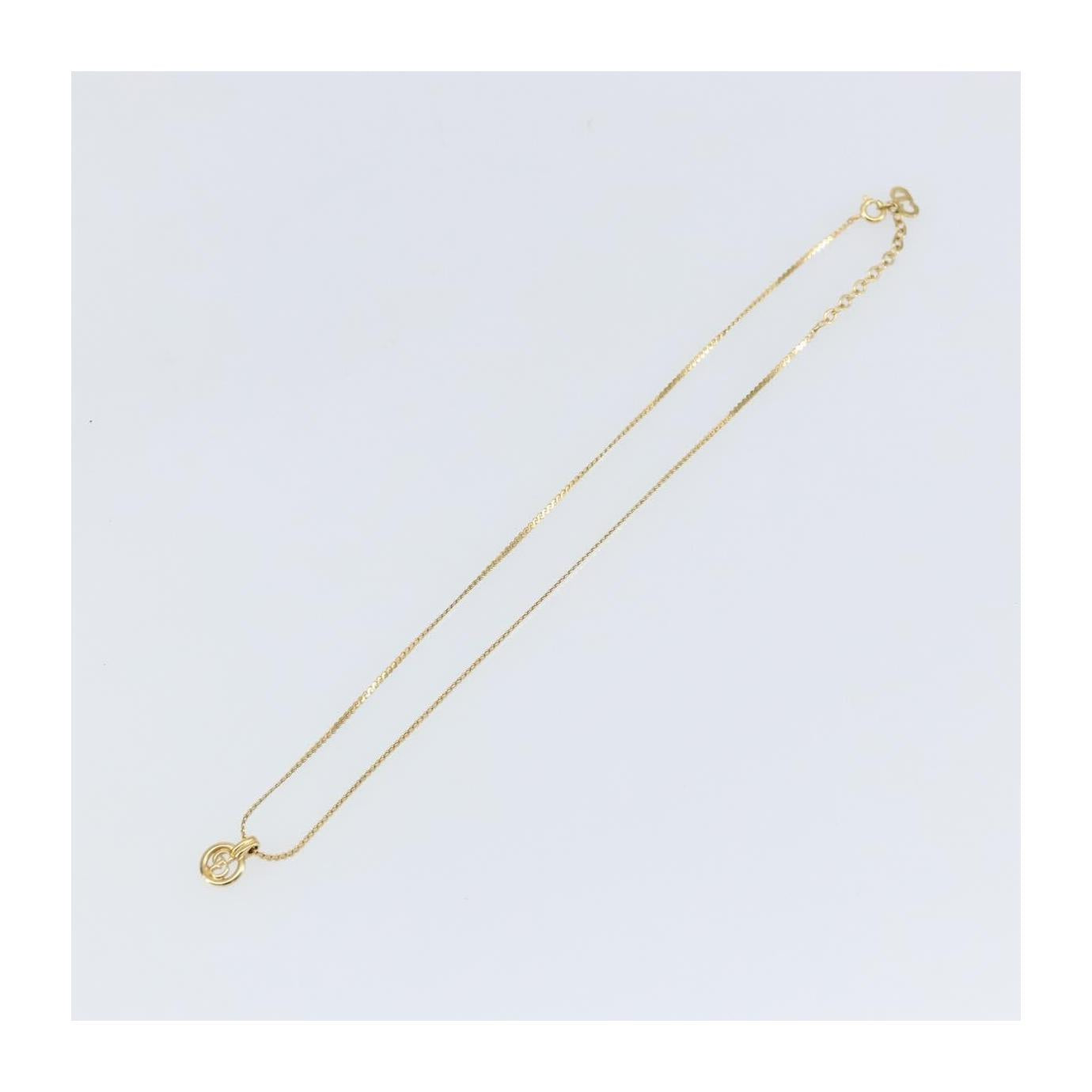 Christian Dior CD Round Pendant Necklace Metal Product Image