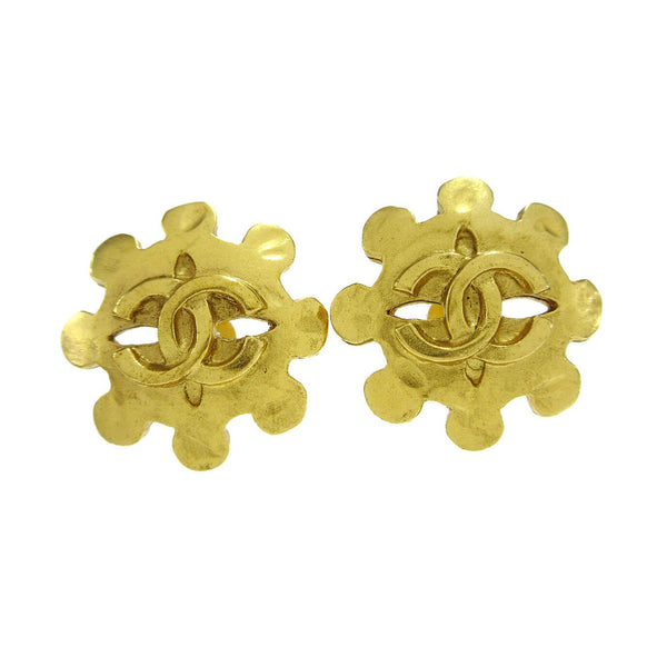 Chanel Vintage Flower Clip-On Earrings Metal Product Image