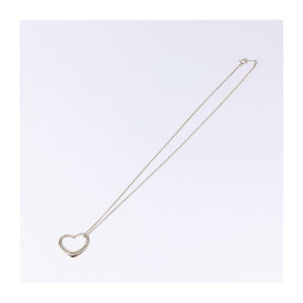 Tiffany & Co. Elsa Peretti Open Heart Pendant Necklace Sterling Silver 16mm