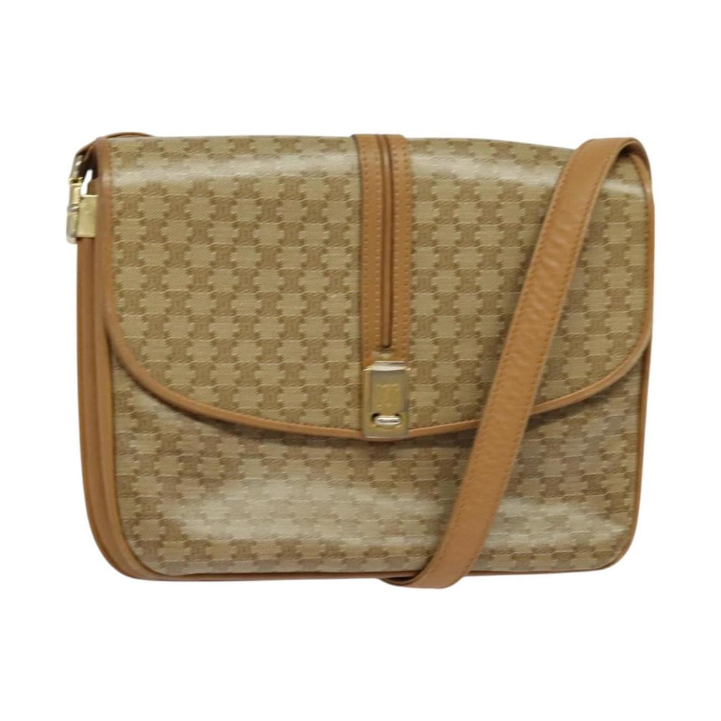 Celine Vintage Macadam Shoulder Bag Canvas and Leather Product Image