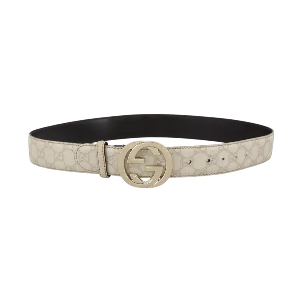 Gucci Vintage Interlocking G Reversible Belt Leather Thin