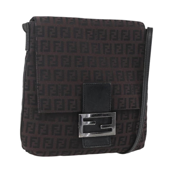 Fendi Vintage Flap Crossbody Bag Zucchino Canvas Small