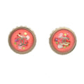 Chanel CC Logo Button Stud Earrings Metal with Crystals Product Image