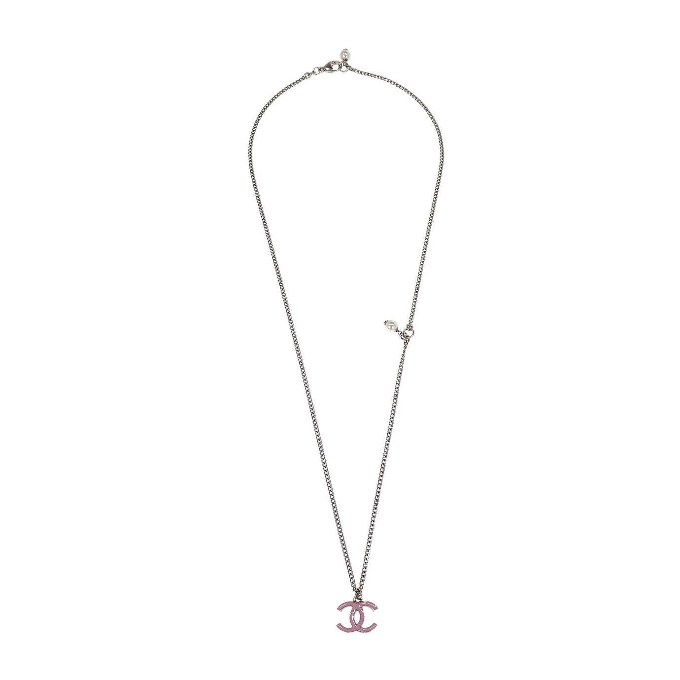 Chanel Vintage CC Pendant Long Necklace Metal Product Image