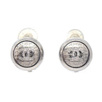 Chanel Vintage CC Round Clip-On Earrings Metal Small