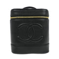 Chanel Vintage Timeless Cosmetic Case Caviar Small
