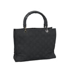 Gucci Vintage Bamboo Handle Tote GG Nylon Medium