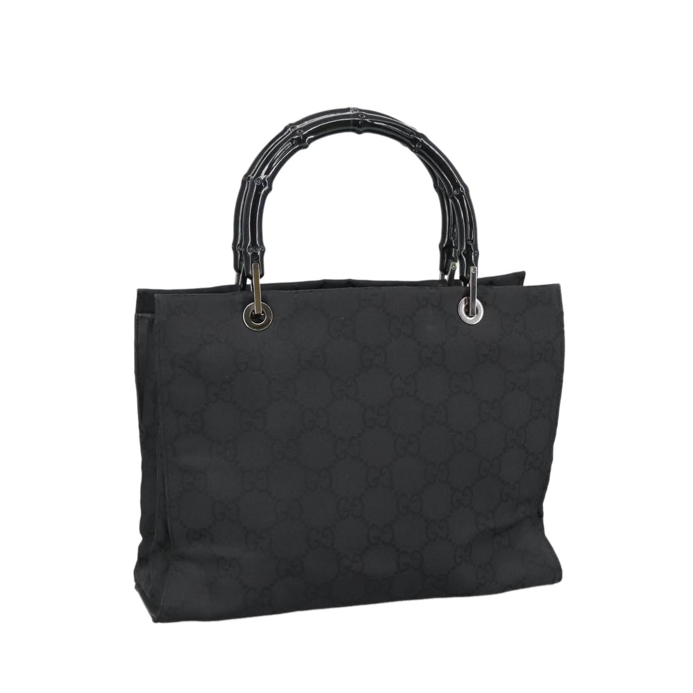 Gucci Vintage Bamboo Handle Tote GG Nylon Medium