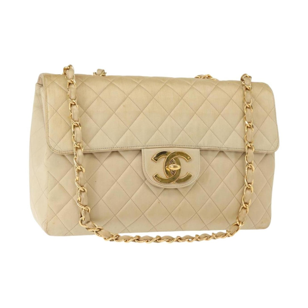 Chanel Vintage Classic Single Flap Bag Silk Product Image